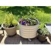 imageVego garden SelfWatering Rolling Citrus Planter Raised Garden Bed Kits Twin PackModern GrayPearl White