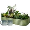imageVego garden 17 Tall 10 in 1 Modular Raised Garden Beds Kit with 2 Pack 470ml Large Size Coffee Mugs Olive Green