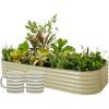 imageVego garden 17 Tall 10 in 1 Modular Raised Garden Beds Kit with 2 Pack 470ml Large Size Coffee Mugs Pearl White