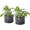 imageVego garden 17quot Tall Herb Garden 24quot Wide  Twin PackModern Gray