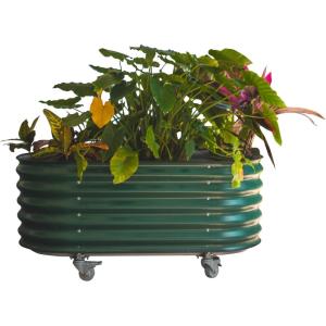 imageVego garden 2 x 6 ft Self Watering Rolling Garden BedModern GrayBritish Green