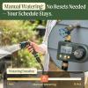 imageVego 2 Zone Sprinkler Timer with Brass Inlet Watering Timer for Garden Hose with Dual Channel Programmable Rain DelayManual WateringAutomatic Irrigation  Water Hose Timer for Yard Lawn1Zone