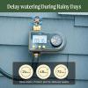 imageVego 2 Zone Sprinkler Timer with Brass Inlet Watering Timer for Garden Hose with Dual Channel Programmable Rain DelayManual WateringAutomatic Irrigation  Water Hose Timer for Yard Lawn1Zone