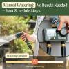 imageVego 2 Zone Sprinkler Timer with Brass Inlet Watering Timer for Garden Hose with Dual Channel Programmable Rain DelayManual WateringAutomatic Irrigation  Water Hose Timer for Yard Lawn2Zone