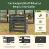 imageVego Garden 32quot Tall Modular Compost Bin 30quot x 30quot x 32quot90 x 30 x 32