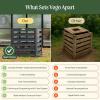 imageVego Garden 32quot Tall Modular Compost Bin 30quot x 30quot x 32quot90 x 30 x 32
