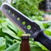 imageVego Garden Hori Hori Garden Knife Kit 10 in 1 Multifunctional Gardening Hand Tools with 420 Stainless Blade and Sheath for Weeding Pruning Digging Bottle Opener Wrench Nail Puller Carving