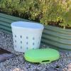 imageVego Garden InGround Worm Composter Outdoor Farm Compost Bin 7 Gallons BPAFree Composting System for Raised Garden Beds Tawny BrownLime