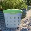 imageVego Garden InGround Worm Composter Outdoor Farm Compost Bin 7 Gallons BPAFree Composting System for Raised Garden Beds Tawny BrownLime