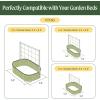 imageVego Garden Metal Frame Tomato Trellis Garden Trellis for Climbing Plants Like Cucumber Beans Tomatoes ampamp Vines 95ft Long Metal Trellis for Raised Garden Beds50ft