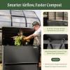 imageVego Garden Modern Metal Compost Bin Builtin Ventilation System Faster Compost Outdoor Composter