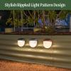 imageVego garden Rippled Solar Garden Lights with Auto Sensors Magnetize Securely to Raised Beds IPX4 Waterproof Outdoor LED Light for Patio ampamp Yard Terra Cotta 8 PackRippledTerra Cotta