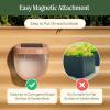 imageVego garden Rippled Solar Garden Lights with Auto Sensors Magnetize Securely to Raised Beds IPX4 Waterproof Outdoor LED Light for Patio ampamp Yard Terra Cotta 2 PackRippledTerra Cotta
