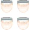 imageVego garden Rippled Solar Garden Lights with Auto Sensors Magnetize Securely to Raised Beds IPX4 Waterproof Outdoor LED Light for Patio ampamp Yard Terra Cotta 8 PackRippledPebble Gray