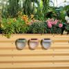 imageVego garden Rippled Solar Garden Lights with Auto Sensors Magnetize Securely to Raised Beds IPX4 Waterproof Outdoor LED Light for Patio ampamp Yard Terra Cotta 8 PackRippledPebble Gray