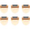 imageVego garden Rippled Solar Garden Lights with Auto Sensors Magnetize Securely to Raised Beds IPX4 Waterproof Outdoor LED Light for Patio ampamp Yard Terra Cotta 8 PackRippledTerra Cotta