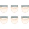 imageVego garden Rippled Solar Garden Lights with Auto Sensors Magnetize Securely to Raised Beds IPX4 Waterproof Outdoor LED Light for Patio ampamp Yard Terra Cotta 2 PackRippledPebble Gray