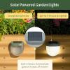 imageVego garden Rippled Solar Garden Lights with Auto Sensors Magnetize Securely to Raised Beds IPX4 Waterproof Outdoor LED Light for Patio ampamp Yard Terra Cotta 8 PackRippledPebble Gray