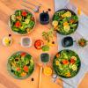 imageVego garden Salad Serving Bowl  2 Pack Olive GreenModern Gray