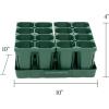 imageVego garden Seedling Suite Products 8 Pack Standard Seedling Trays with 10quot x 20quot Bottom Watering Trays10 x 10 Bottom Tray