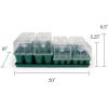 imageVego garden Seedling Suite Products 8 Pack Standard Seedling Trays with 10quot x 20quot Bottom Watering Trays10 x 20 Bottom Tray