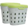 imageVego Garden InGround Worm Composter Outdoor Farm Compost Bin 7 Gallons BPAFree Composting System for Raised Garden Beds Tawny BrownLime