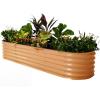 imageVego garden 17quot Tall 9 in 1 Raised Garden Bed Terra Cotta with 4Pack Solar Garden Lights