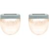 imageVego garden Rippled Solar Garden Lights with Auto Sensors Magnetize Securely to Raised Beds IPX4 Waterproof Outdoor LED Light for Patio ampamp Yard Terra Cotta 8 PackRippledPebble Gray