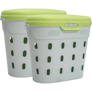 imageVego Garden InGround Worm Composter Outdoor Farm Compost Bin 7 Gallons BPAFree Composting System for Raised Garden Beds Tawny BrownLime