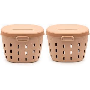 imageVego Garden InGround Worm Composter Outdoor Farm Compost Bin 7 Gallons BPAFree Composting System for Raised Garden Beds Tawny BrownTawny Brown
