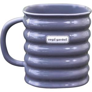 imageVego garden Coffee Mug 470ml Large Size Coffee Mug with Comfortable Handle Morden Gray