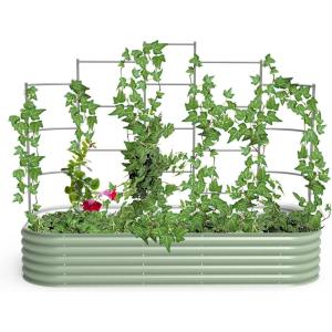 imageVego garden Modular Wall Trellis System Triple Section 40 Long for 20 x 40 Garden BedsVWT4080 for 40 x 80 Garden Beds