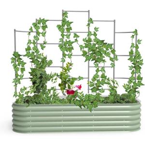 imageVego garden Modular Wall Trellis System Triple Section 40 Long for 20 x 40 Garden BedsVWT65 for 20 x 65 or 35 x 65 Garden Beds