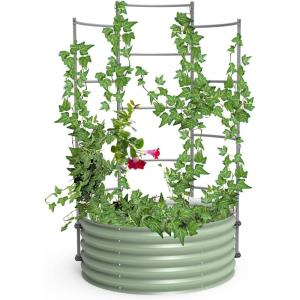 imageVego garden Modular Wall Trellis System Triple Section 40 Long for 20 x 40 Garden BedsVWTRB35 for 35 Round Garden Beds