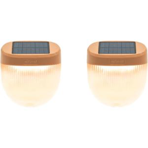 imageVego garden Rippled Solar Garden Lights with Auto Sensors Magnetize Securely to Raised Beds IPX4 Waterproof Outdoor LED Light for Patio ampamp Yard Terra Cotta 8 PackRippledTerra Cotta