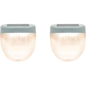 imageVego garden Rippled Solar Garden Lights with Auto Sensors Magnetize Securely to Raised Beds IPX4 Waterproof Outdoor LED Light for Patio ampamp Yard Terra Cotta 8 PackRippledPebble Gray