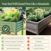 imageElevated Raised Garden BedV Series 2 x 6 Garden Beds with Legs ampamp Storage Rack for Patio Porch 1000 Lbs Weight Capacity Outdoor Planter Boxes for Gardening Herbs Vegetables Flowers Pearl WhiteModern Gray