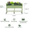 imageElevated Raised Garden BedV Series 2 x 6 Garden Beds with Legs ampamp Storage Rack for Patio Porch 1000 Lbs Weight Capacity Outdoor Planter Boxes for Gardening Herbs Vegetables Flowers Pearl WhiteOlive Green