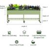imageElevated Raised Garden BedV Series 2 x 6 Garden Beds with Legs ampamp Storage Rack for Patio Porch 1000 Lbs Weight Capacity Outdoor Planter Boxes for Gardening Herbs Vegetables Flowers Pearl WhiteModern Gray