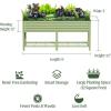 imageElevated Raised Garden BedV Series 2 x 6 Garden Beds with Legs ampamp Storage Rack for Patio Porch 1000 Lbs Weight Capacity Outdoor Planter Boxes for Gardening Herbs Vegetables Flowers Pearl WhitePearl White