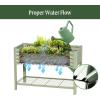 imageElevated Raised Garden BedV Series 2 x 6 Garden Beds with Legs ampamp Storage Rack for Patio Porch 1000 Lbs Weight Capacity Outdoor Planter Boxes for Gardening Herbs Vegetables Flowers Pearl WhiteOlive Green