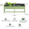 imageElevated Raised Garden BedV Series 2 x 6 Garden Beds with Legs ampamp Storage Rack for Patio Porch 1000 Lbs Weight Capacity Outdoor Planter Boxes for Gardening Herbs Vegetables Flowers Pearl WhitePearl White