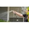 imageGarden Hose Nozzle  9 Spray Patterns Metal Thumb Control OnOff Valve High Pressure Heavy Duty Water Hose Spray Nozzle for Gardening Lawn Care and Cleaning TasksSeaweed GreenCloud White