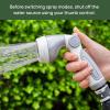 imageGarden Hose Nozzle  9 Spray Patterns Metal Thumb Control OnOff Valve High Pressure Heavy Duty Water Hose Spray Nozzle for Gardening Lawn Care and Cleaning TasksSeaweed GreenSeaweed Green