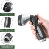 imageGarden Hose Nozzle  9 Spray Patterns Metal Thumb Control OnOff Valve High Pressure Heavy Duty Water Hose Spray Nozzle for Gardening Lawn Care and Cleaning TasksSeaweed GreenTidepool Blue