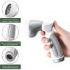 imageGarden Hose Nozzle  9 Spray Patterns Metal Thumb Control OnOff Valve High Pressure Heavy Duty Water Hose Spray Nozzle for Gardening Lawn Care and Cleaning TasksSeaweed GreenCloud White