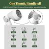 imageGarden Hose Nozzle  9 Spray Patterns Metal Thumb Control OnOff Valve High Pressure Heavy Duty Water Hose Spray Nozzle for Gardening Lawn Care and Cleaning TasksSeaweed GreenCloud White