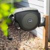 imageGarden Hose Reel Retractable 12quot x 130ft Wall Mounted Hose Reel Automatic Rewind Any Length Lock with 9 Patterns Sprayer Nozzle Quick Connector and Adjustable shot NozzleSeaweed GreenSeaweed Green