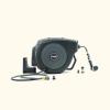 imageGarden Hose Reel Retractable 12quot x 130ft Wall Mounted Hose Reel Automatic Rewind Any Length Lock with 9 Patterns Sprayer Nozzle Quick Connector and Adjustable shot NozzleSeaweed GreenTidepool Blue