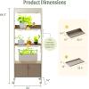 imageVego Garden Grow Lights Stand for Indoor Plants Full Spectrum LED Grow Light with Customized 5 Modes for Seed Starting Leafy Herbs Fruits ampamp Microgreens 1 Pack4 Tier with Storage